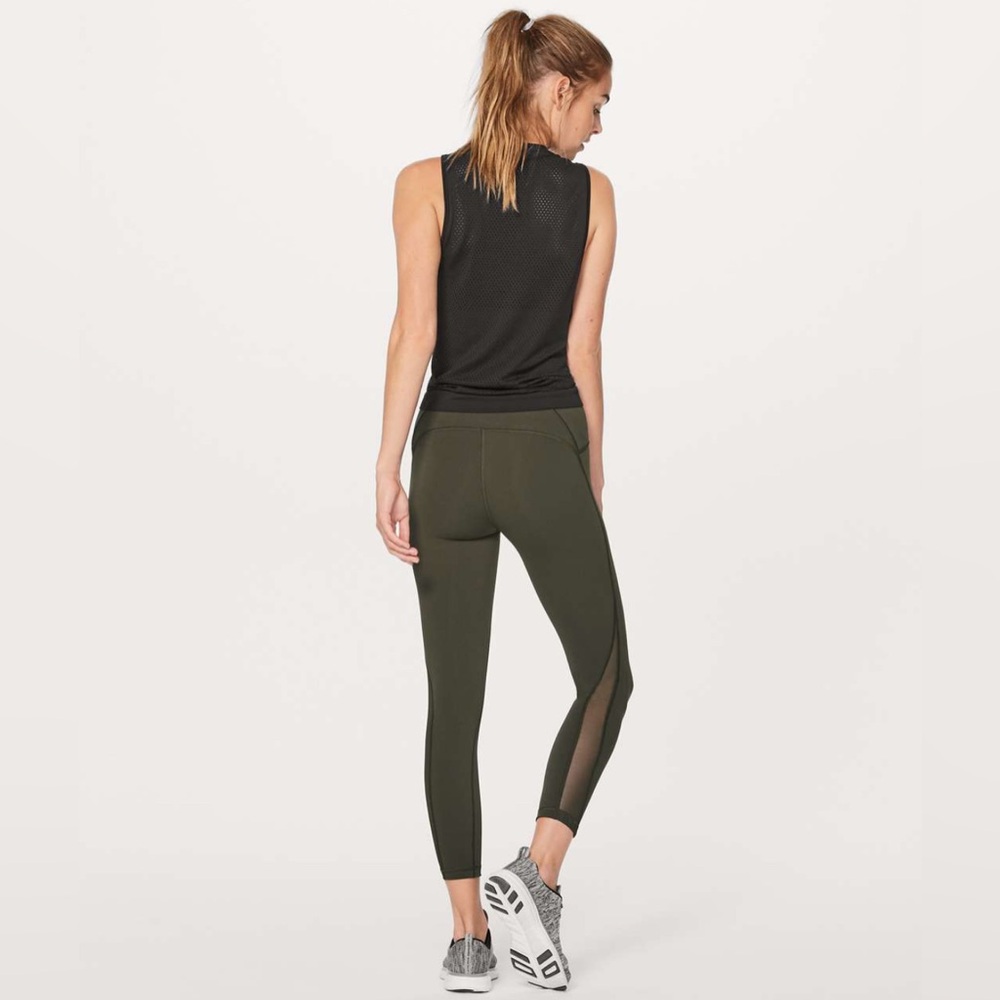 Lululemon Train Times High Rise 25” Tight SIZE 4 Dark Olive